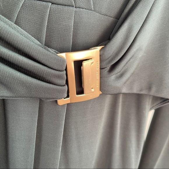 Hugo Boss Forrest Green Faux Wrap Dress - Picture 2 of 10